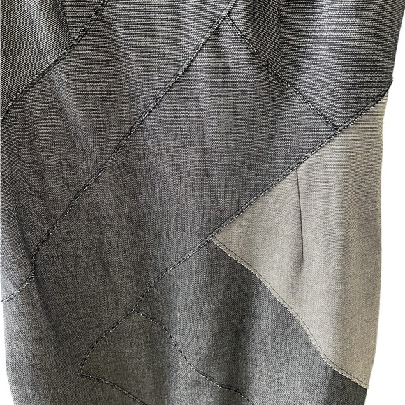 Elie Tahari Indigo 'Judith' Sleeveless Patch Sheath Raw Edge Dress Size 6 - Picture 8 of 13